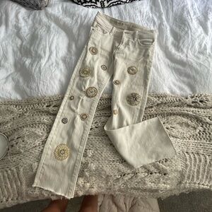 Pilcro and the Letterpress Off-White Slim Straight Jeans | 25